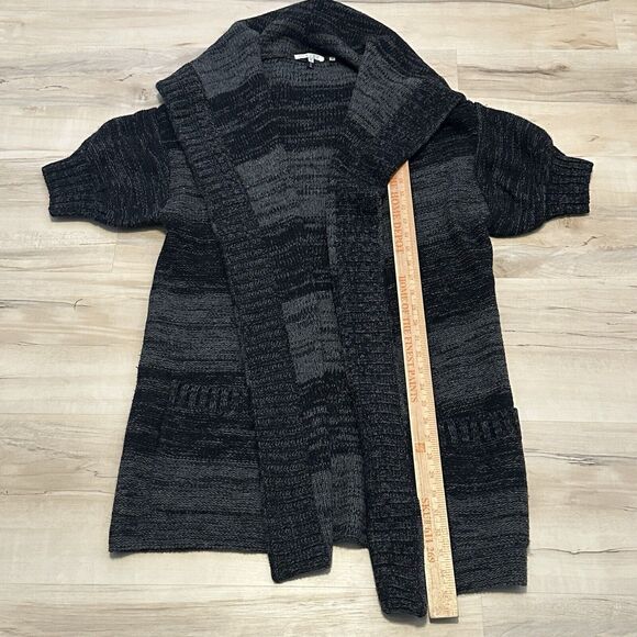 VINCE Women S Cardigan Sweater Cashmere Alpaca Striped Oversized Short Sleeve - Picture 5 of 6